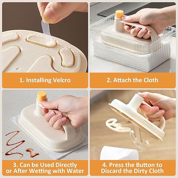 Brush With 50 Cleaning Cloth
